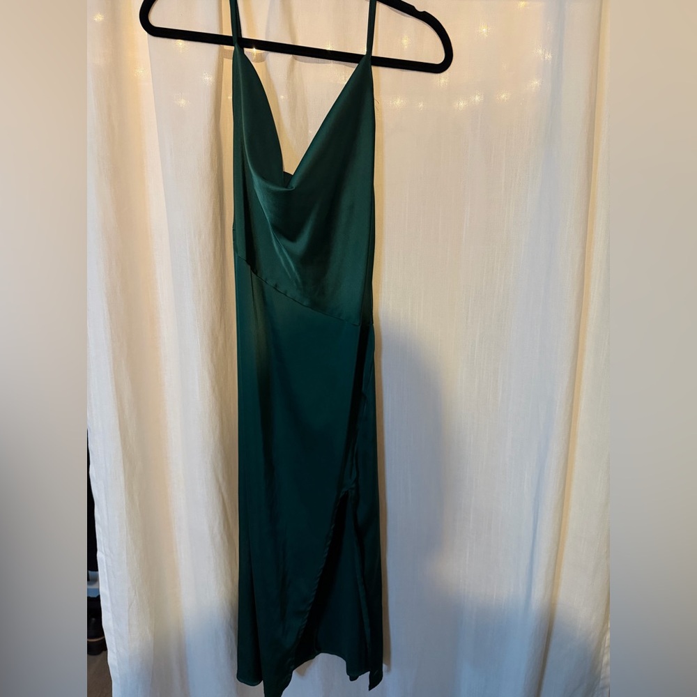 Trendy Emerald Slip Dress